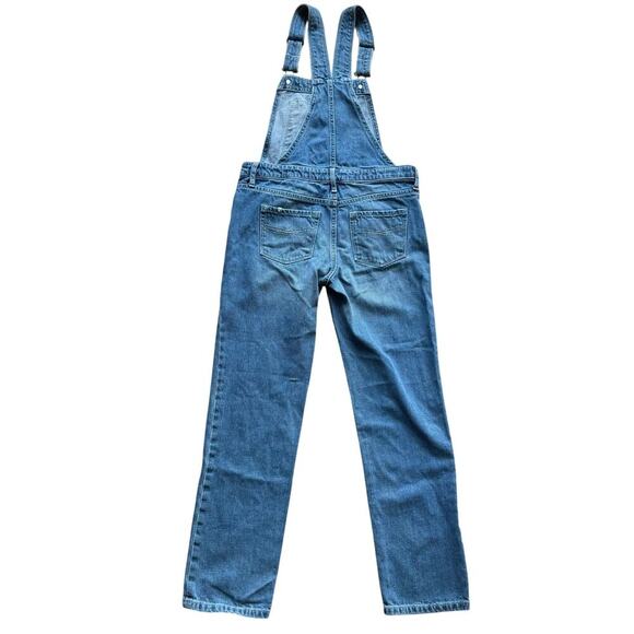 Gap Kids Denim Jean Overalls Coveralls Distressed Size L School Distressed - Picture 2 of 9